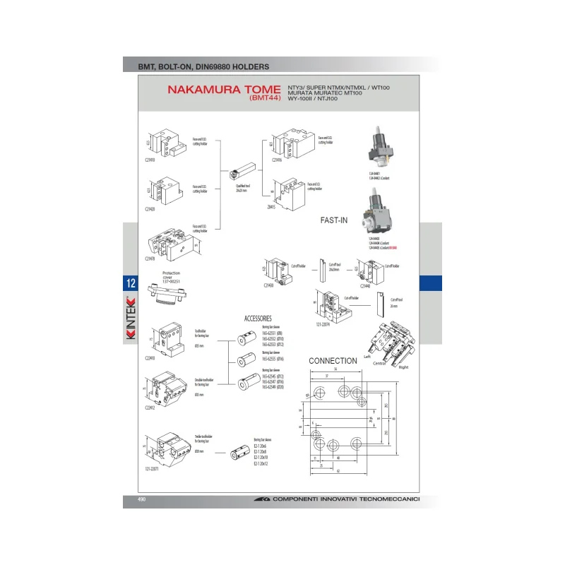 Direct Supply High Rigidity Driven Tools Nakamura Tome Bmt44 CNC Tool Holder for Lathe Machine
