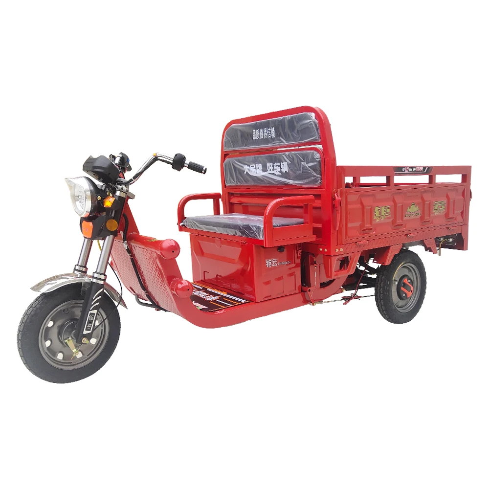 China open body type electric delivery cargo tricycle motorized tricycle 3 wheel motorcycle electrique for all terrain