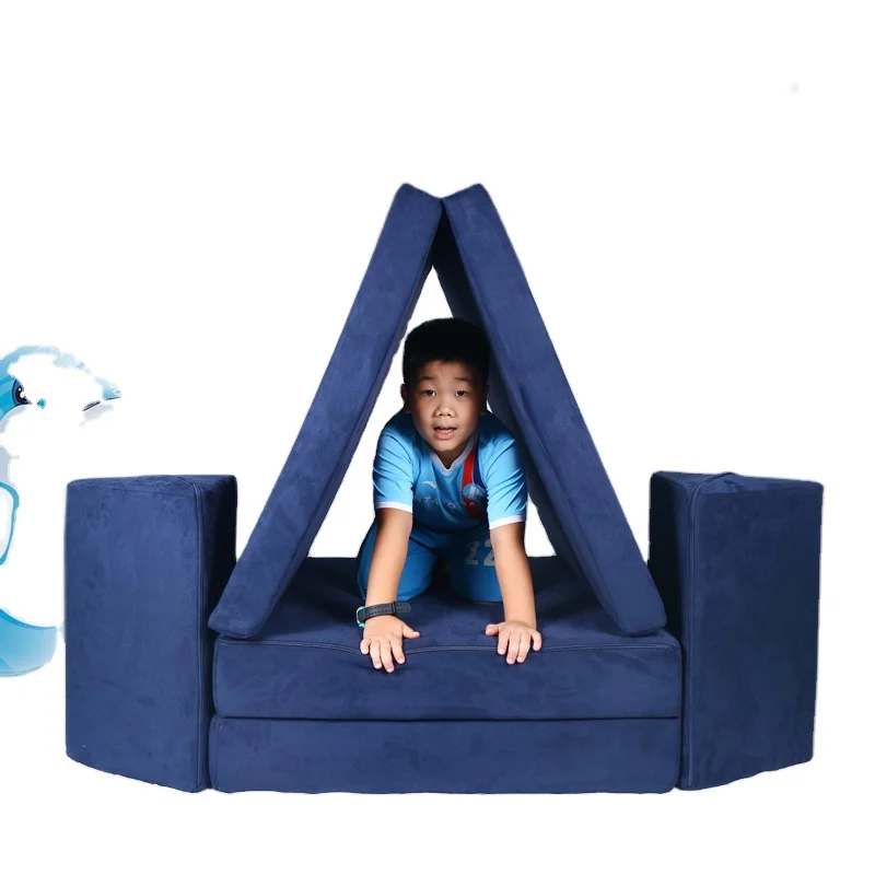 Velvet Modular Sectional Soft Foam Sofa Floor Kids Play Cloud Modular Couch Irregular Nugget Suede Fabric Sofa Set Furniture 100