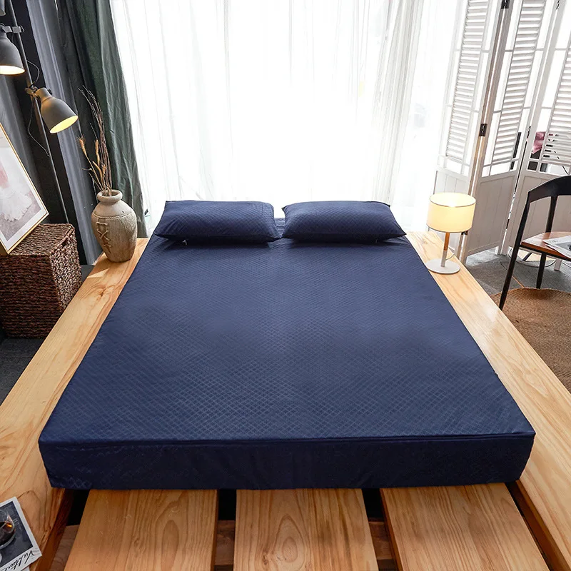 
Full Fitted Sheet Single Fitted Deep Pocket Sheet Fits Mattress Perfectly Soft Wrinkle Free Sheet Waterproof Bed Cover 