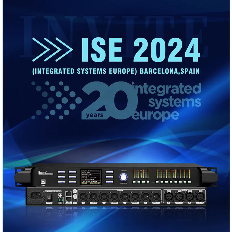 powerful subwoofer DJ bass speaker amplifier audio processor 4in 8 out speaker management system