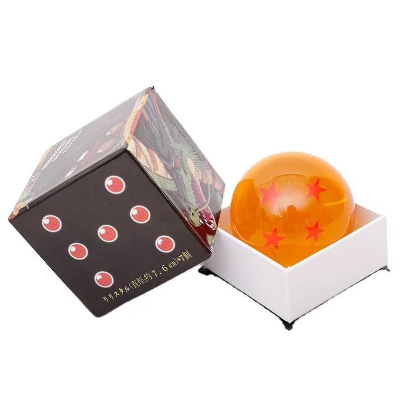 XRH Dragon Crystal Ball Z Dragon Crystal Ball 7 Stars arylic 7 Anime 7.6cm Single Packed Dragon Crystal Ball Z