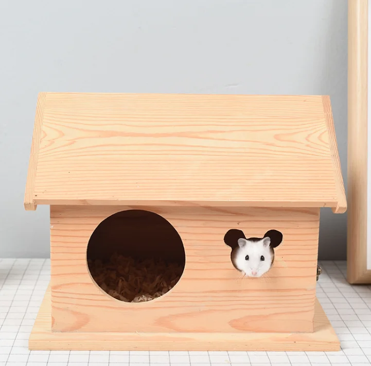 Hamster Chinchilla Small Animals Pet Hut Wooden House