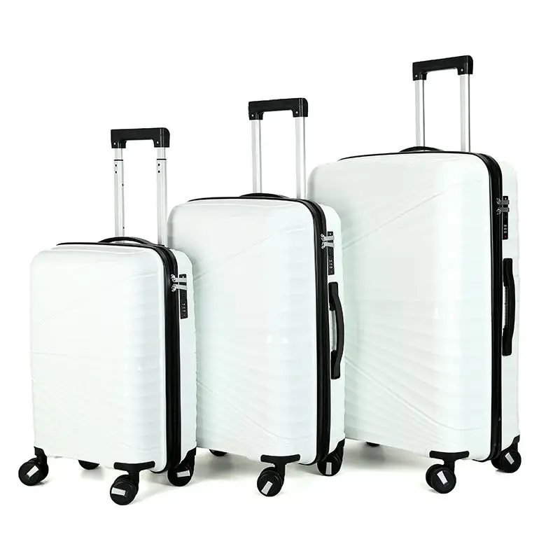 MARKSMAN Wholesale PP Luggage Travel Bags Set 3 Pcs Luggage Suitcases Man Women 20 24 28 Inch Trolley bags Spinner cases