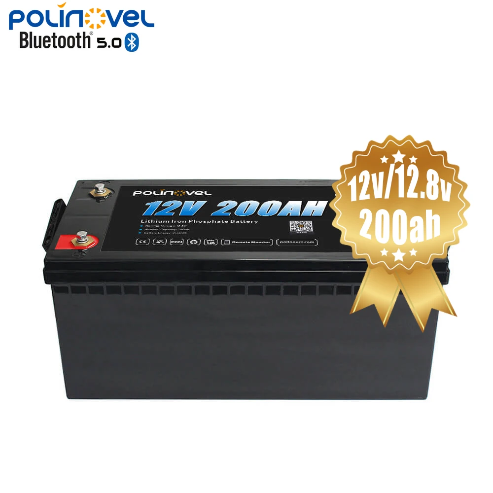 Polinovel Low Temperature Heating Lithium Battery 12V 200Ah Lifepo4 Battery India Baterias Solares Ciclo Profundo