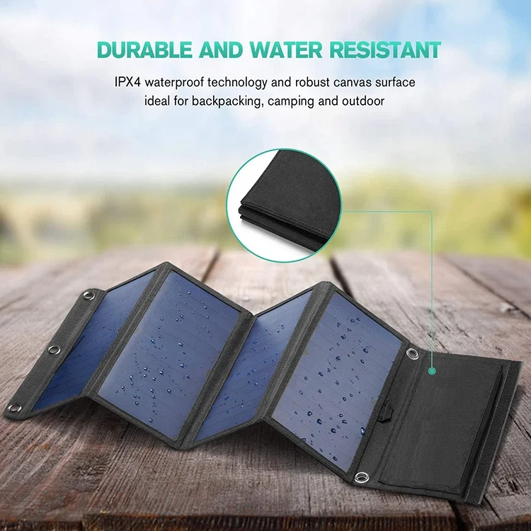 Sunpower 28W Folding Solar Panels Off Grid Solar Power Intelligently Identify Charging Small Solar Panel Mono Solar Panel