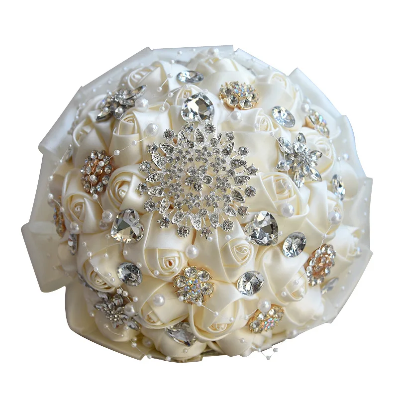 Bride Rose Flowers Wedding Decorative Hand Flowers Bouquet For Wedding Party Bridesmaid Decoration Hand Holding Flower