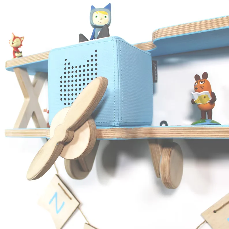 kids Toniebox Magnetic Shelf wooden storage shelf for Wall-mounted Storage Shelf Tonie organiser stand