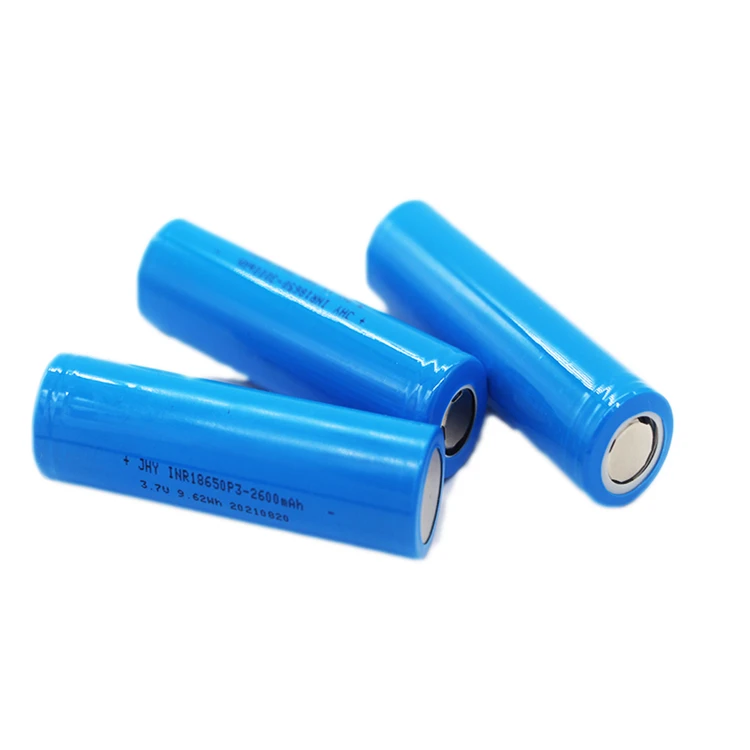 Factory Supply JHY cylindrical rechargeable lithium battery 18650 3.7V 2600mAh  Lithium-ion battery
