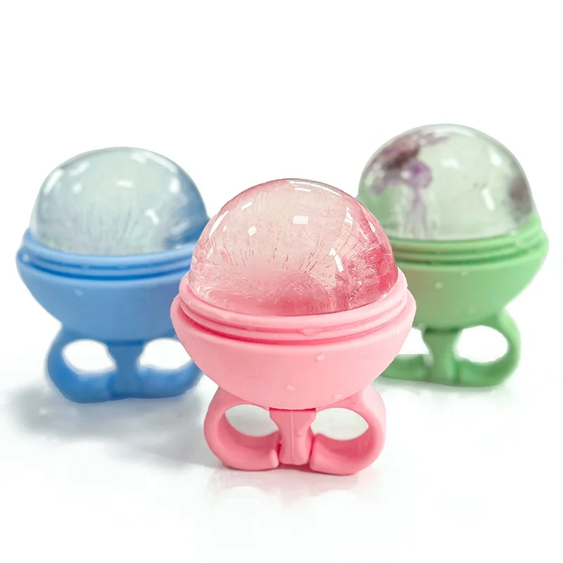 wholesale unique silicone mini cooling facial ice roller for eye face massage