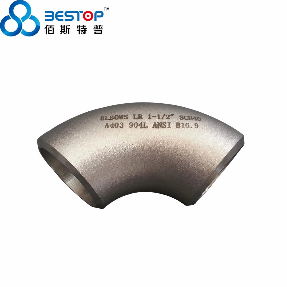 Stainless Steel Pipe Fittings Butt-Welding Elbows 90 Degree Long Short Elbow