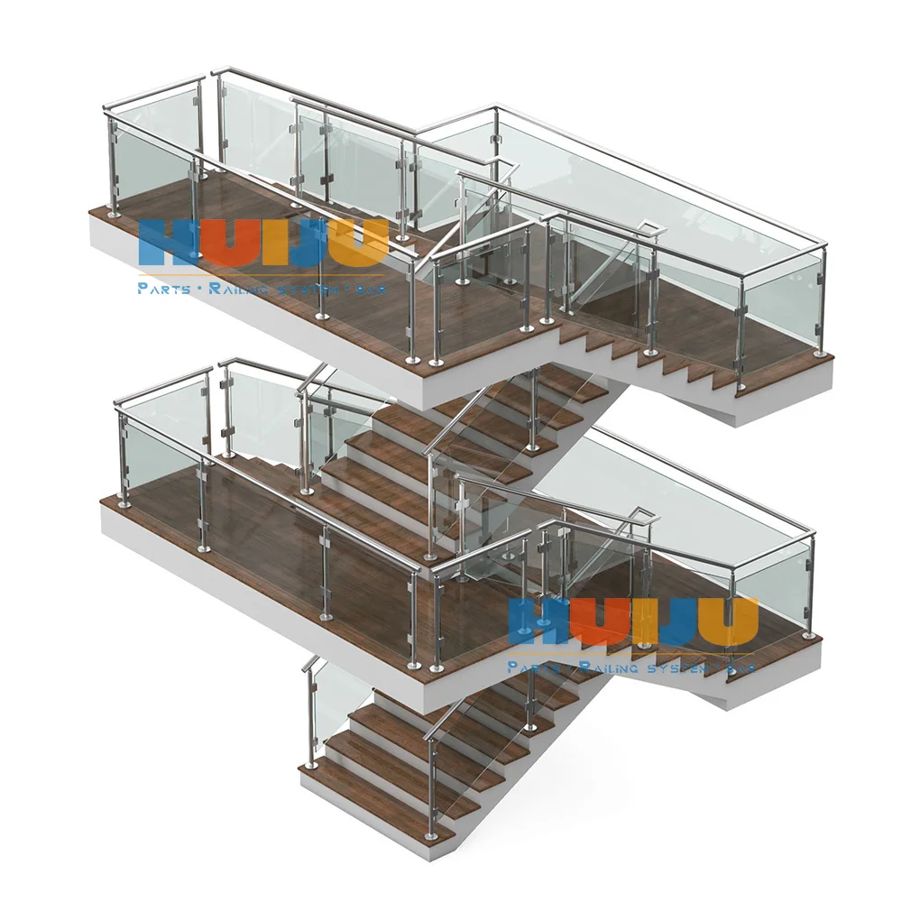 HJ Base Shoe Extruded Aluminium U Channel glass railing Balcony balustrade Pool Fence Ringhiera Vetro factory price