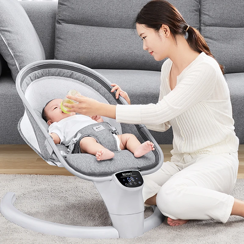 2021New Arrivals Electric Rocker Cradle Bed With Music Electric Swing  for Newborn Shaker Baby Swing Crib