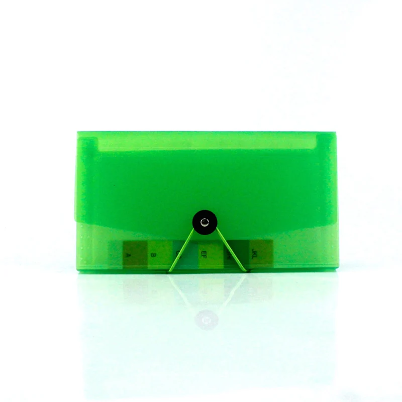 Plastci PP A6 Small Expanding File Folder Receipt Cards Bill Storage Office Stationery Supplies