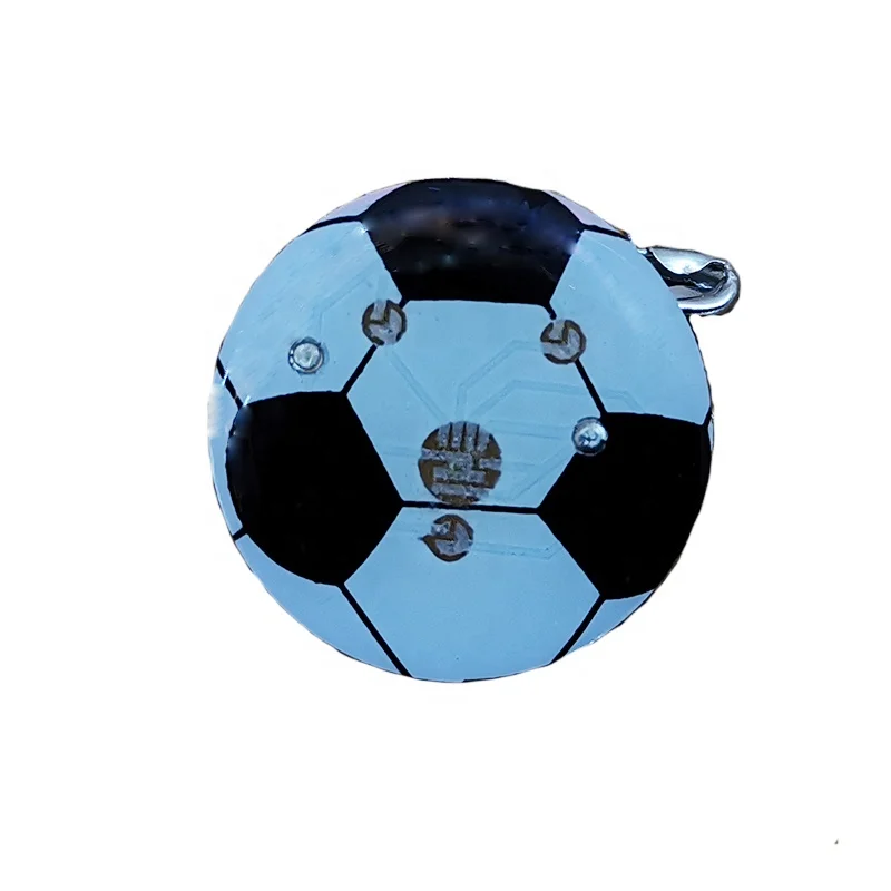 Football badge star heart shape Red 3 led flashing pin heart badge for football Party