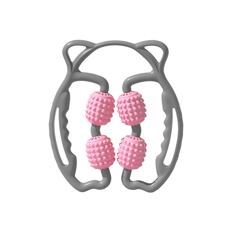 Totoro shape Durable plastic Leg Neck Hand Relaxation Body Head Waist 4-Wheel Massage Roller