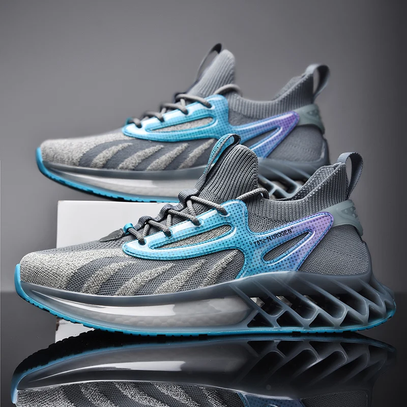 OEM high quality high bounce reflex fly woven TPU popcorn blade sole tide shoes custom customized