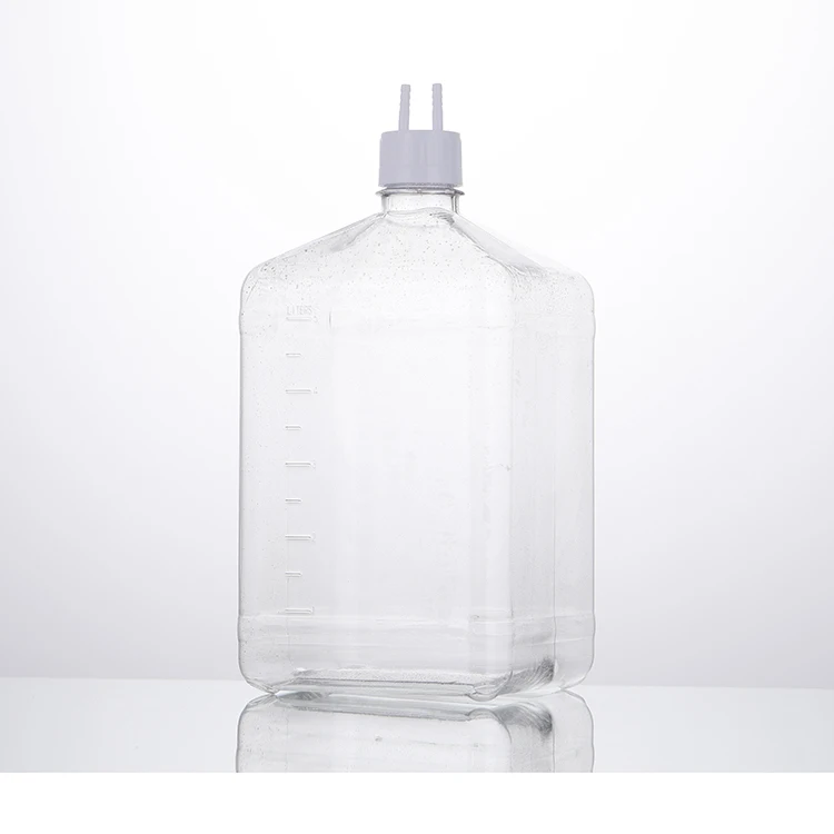 Consumable Medical Supplies 2L 5L 10L 20L Plastic PC Clear Disposable Liquid Storage Bottle with Transfer Cap