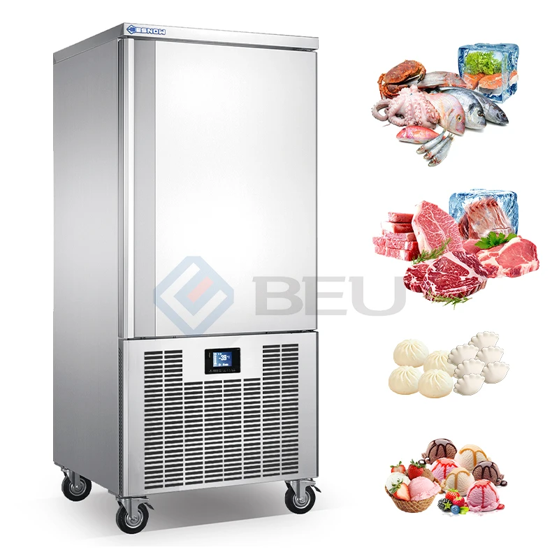 -40 Degrees Factory Wholesale Price 15 Trays Blast Chiller Shock Freezer Flash Freeze Machine for Bakery Sea Food Dumpling