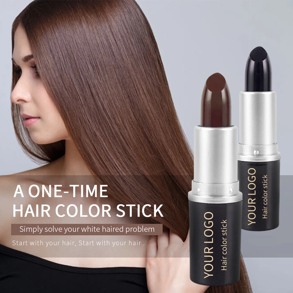 Custom Private Label One-Time Hair Dye Fast White Hair Covering Instant Gray Root Coverage Hair Color Pen