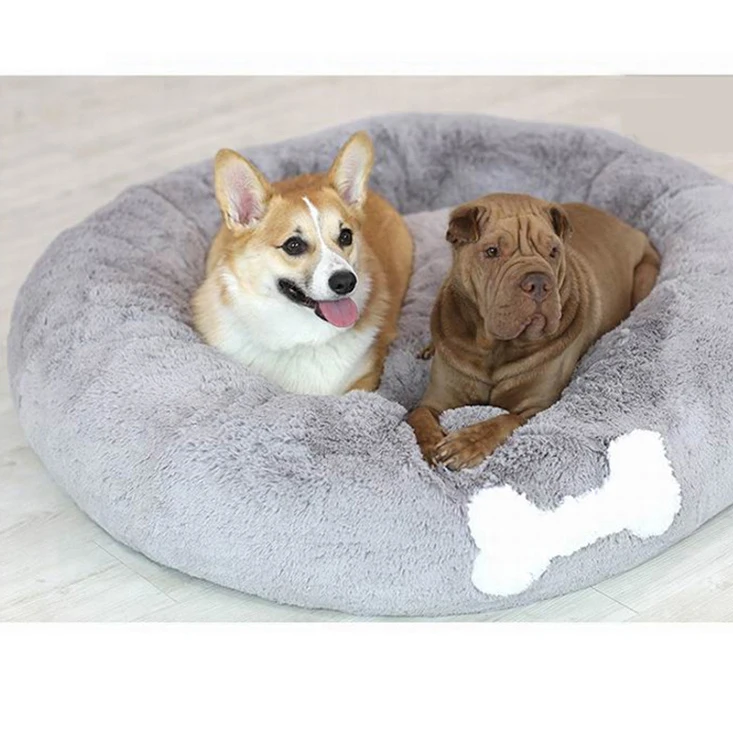 Four seasons universal soft plush kennel beautiful luxury donut dog bed