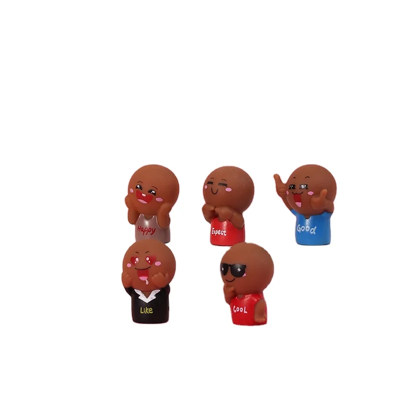 Popular enamelled pvc full environmental protection material figure doll small figure fingertip toys children fingertip dancing