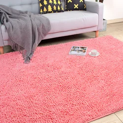 Living Room Rugs And Carpets Plush Soft Shaggy Tiles Carpets For Bedroom Home Anti-slip Floor Mats