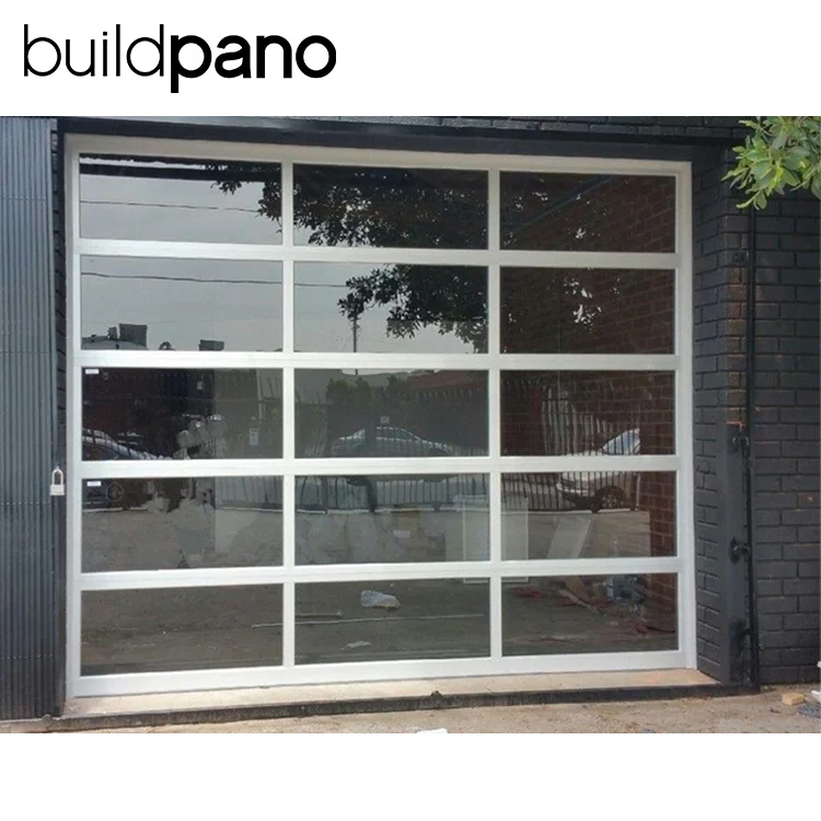 Top Manufacturer 5 Years Warranty Automatic Aluminum Tempered Glass Full View Plexiglass Steel Security Glass Garage Doors Aorot