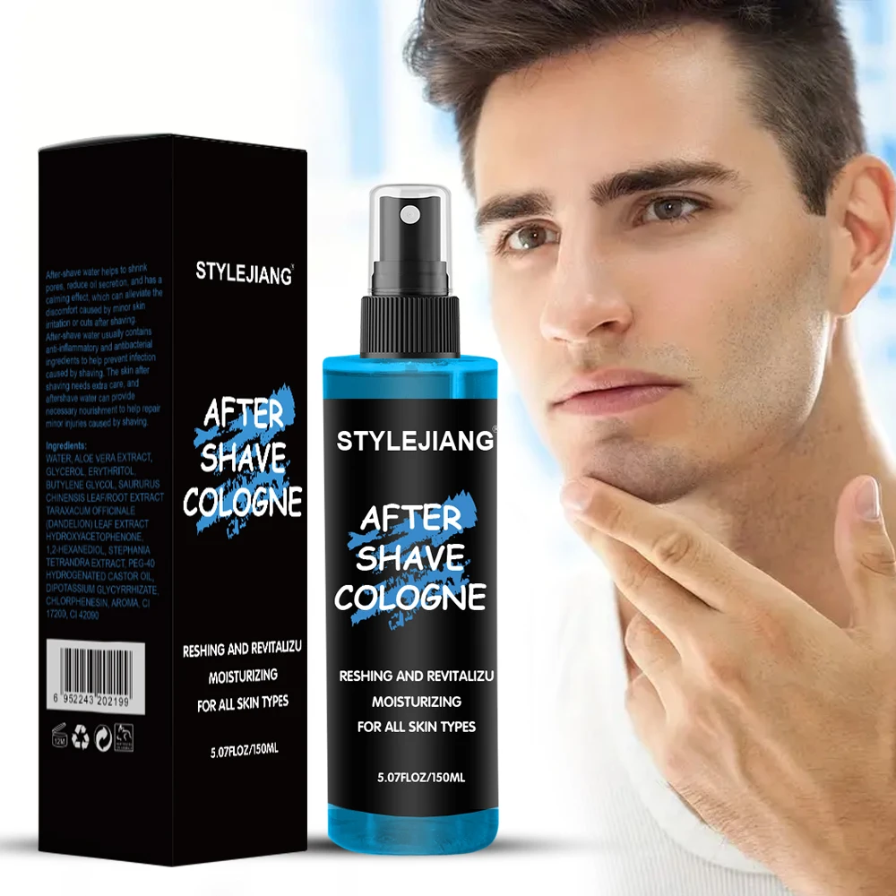 Private Label Organic Natural Vegan Barber After Shave Spray Smoothing Moisturizing Aftershave Cologne for Men Beard Care