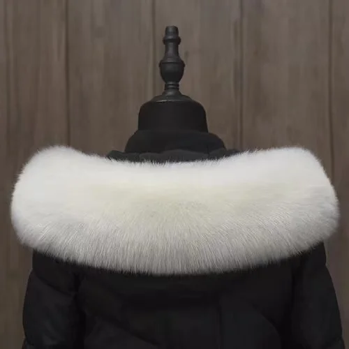 High Quality Faux Fur Collar For Women Men Coat Hood Decor Fur Collar Winter Warm Fake Fur Scarf Shawl