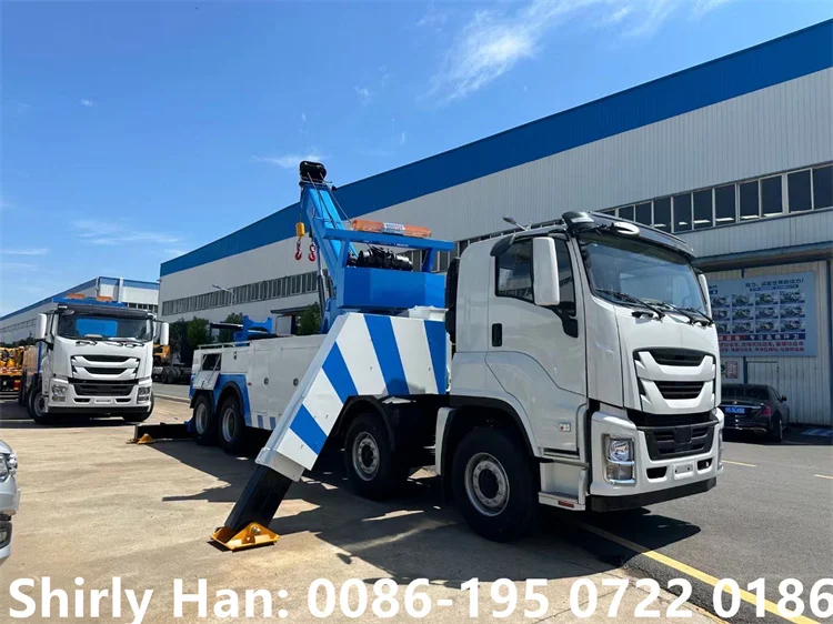 Heavy Duty Road Emergency Tow Trucks ISUZU 50ton Rotator Wrecker Tow Truck for Sale in Russia