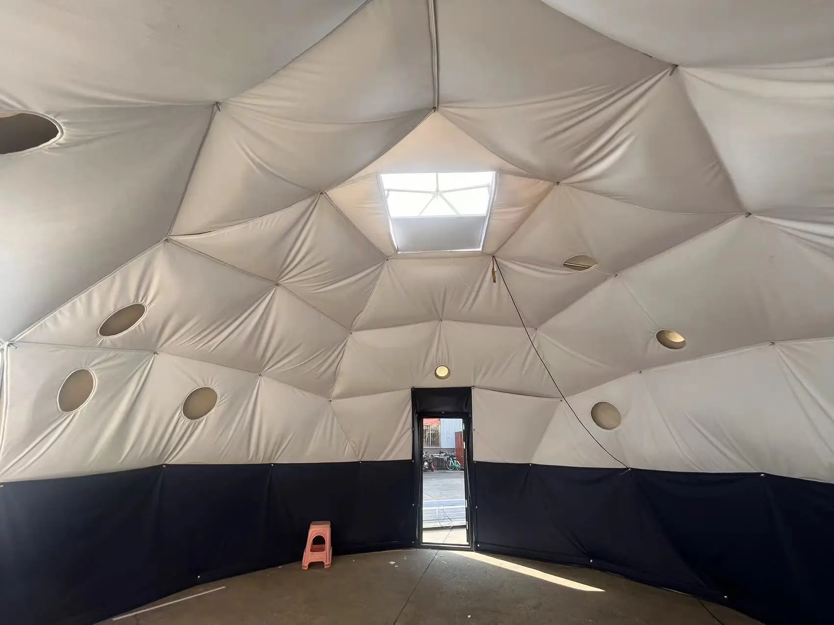 Luxury Outdoor Camping Hotel Tent Pvdf Membrane Tensile Structure Hybrid Tent Geodesic Dome Tent