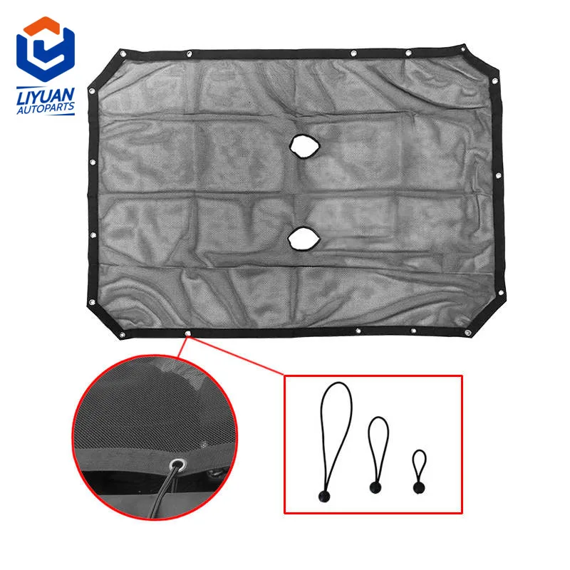 
LIYUAN jk Sun Shade Net Soft Top Full Front Rear Eclipse For Wrangler Sunshade Mesh UV Protection 