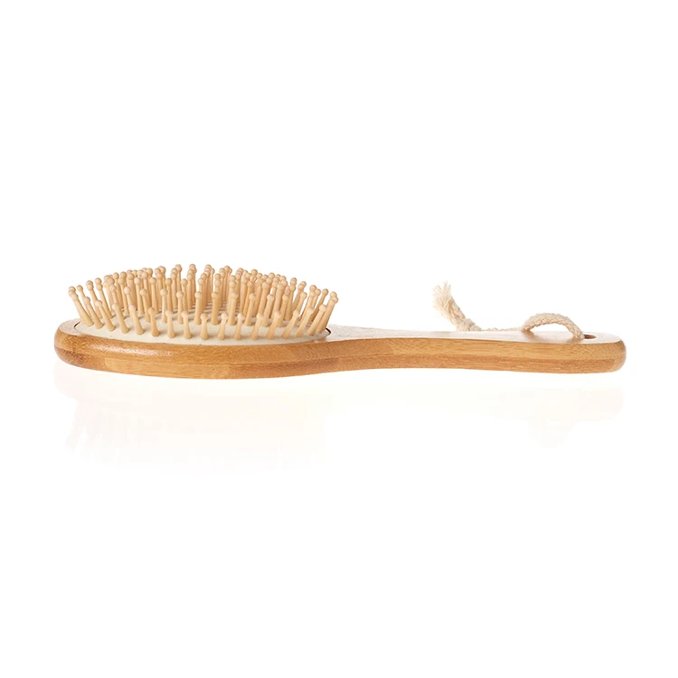 Eco-friendly Biodegradable Handmade Natural Bamboo Wooden Wide Tooth Hair Comb with bamboo hair
