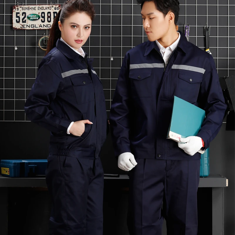
Custom high quality sweatabsorbing wearresisting reflection workwear industrial engineering factory work uniform 