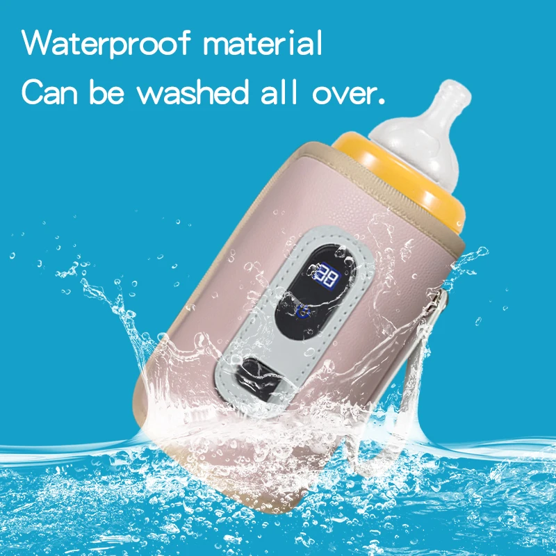 USB Milk Water Warmer Travel Stroller Insulated Bag Baby Nursing Bottle Heater Newborn Portable Bottle Feeding Warmers