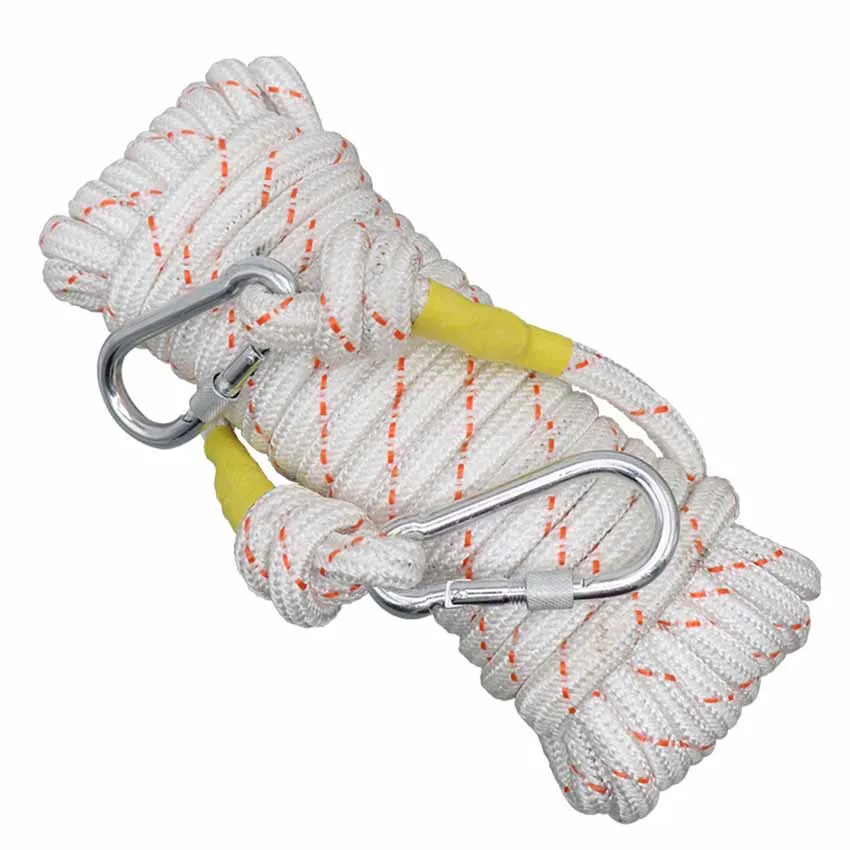 Hot sale OEM steel wire core double hook safety rope rescue fire escape rope