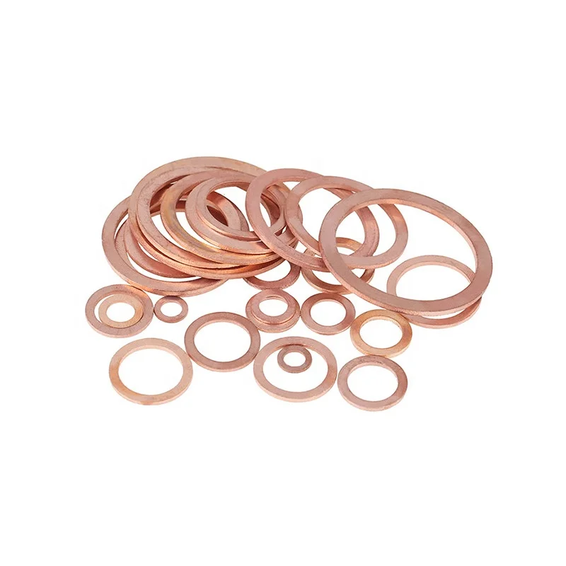 Copper Washer Marine Table Sealing Flat Pad Copper Metal Screw Washer Shim M5M6M8M10M12-M20-M36