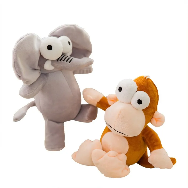 Promotional zoo animal set toy big eyes Crocodile Zebra lion king plush toys for claw machine