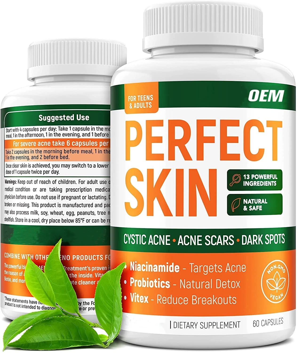 Веганских материалов гормональное лечение акне с витамином сложные и цинковый отбеливающий капсулы