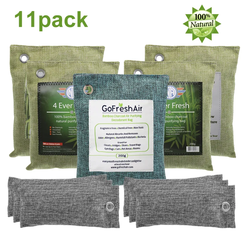 200g  Activated charcoal bamboo bag air purifying odor absorber for shoe