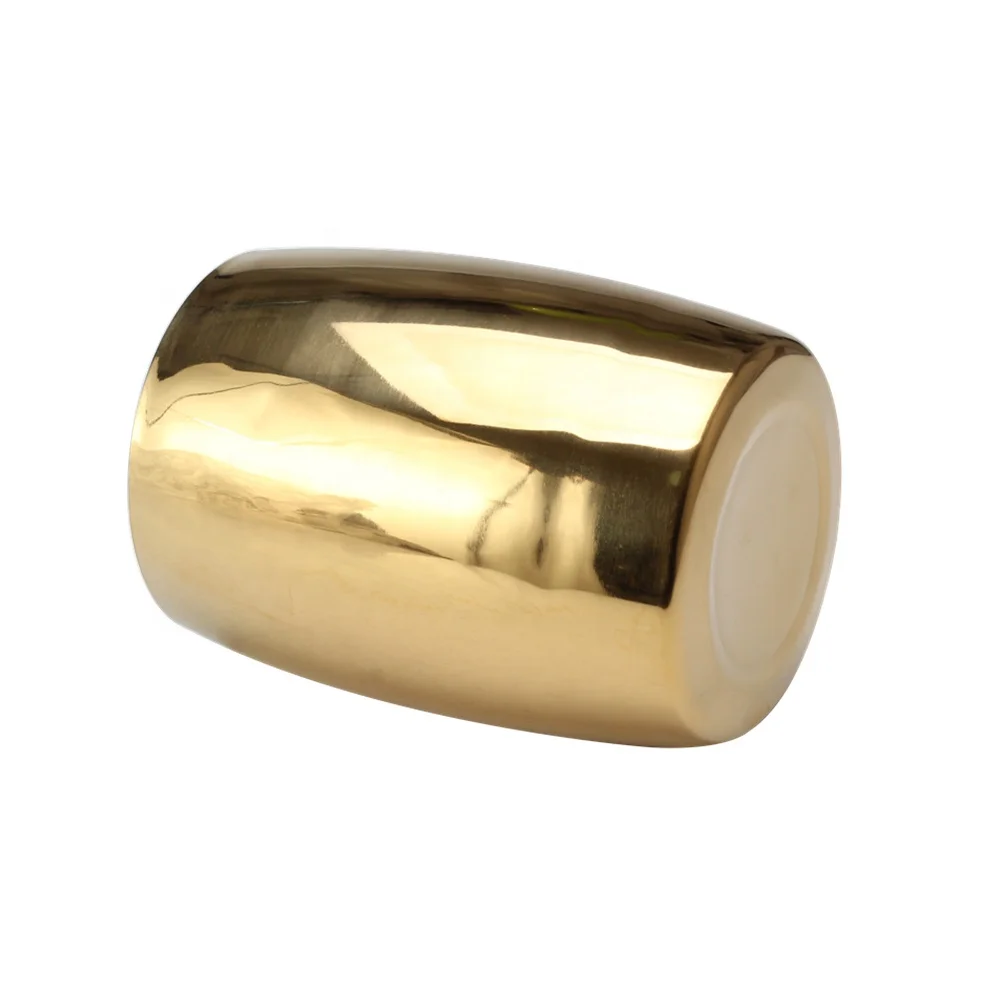 PVD gold Painting Double wall Wine Cooler chiller bottle