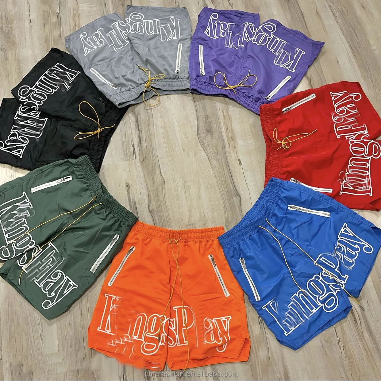 Wholesale Mens Summer Gym Workout Quick Dry Sports Jogger Shorts Custom Zip Pocket  Beach Knee Length Basketball Shorts For Men