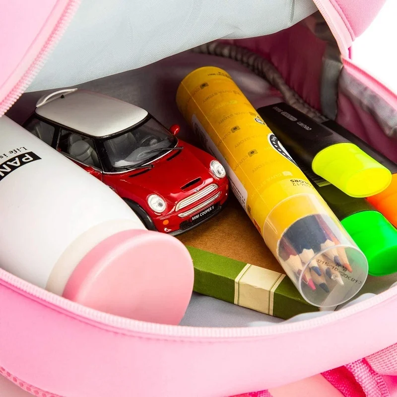 Girls Back Bags 3D Cute Cartoon Bird Neoprene Kindergarten School Bag Backpacks for School Children Cotton Waterproof Polyester