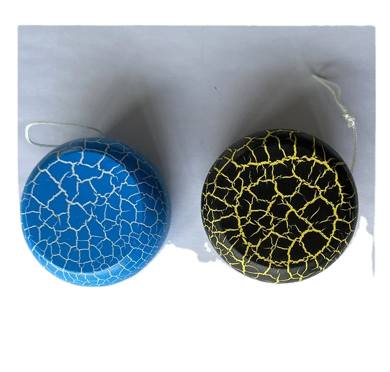 Factory sales colors Wooden kids Crack paint yoyo balls toy