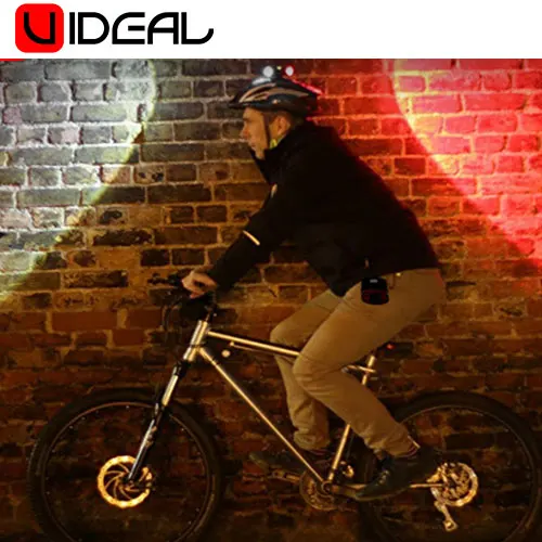 U-IDEAL Worth buying   Helmet light USB Bike  Safety tail  Light