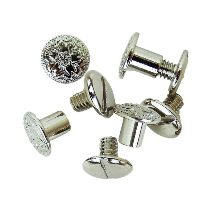 Hot Sale M4 M5 Steel Brass Flat Slotted Binding Book Leather Handbag Belt Chicago Screws