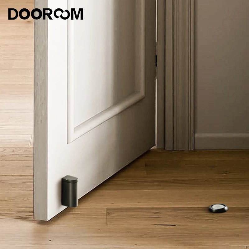 DOOROOM Modern Indoor Invisible Door Gear Zinc Alloy Strong Magnetic Door Stopper for Hotel Home