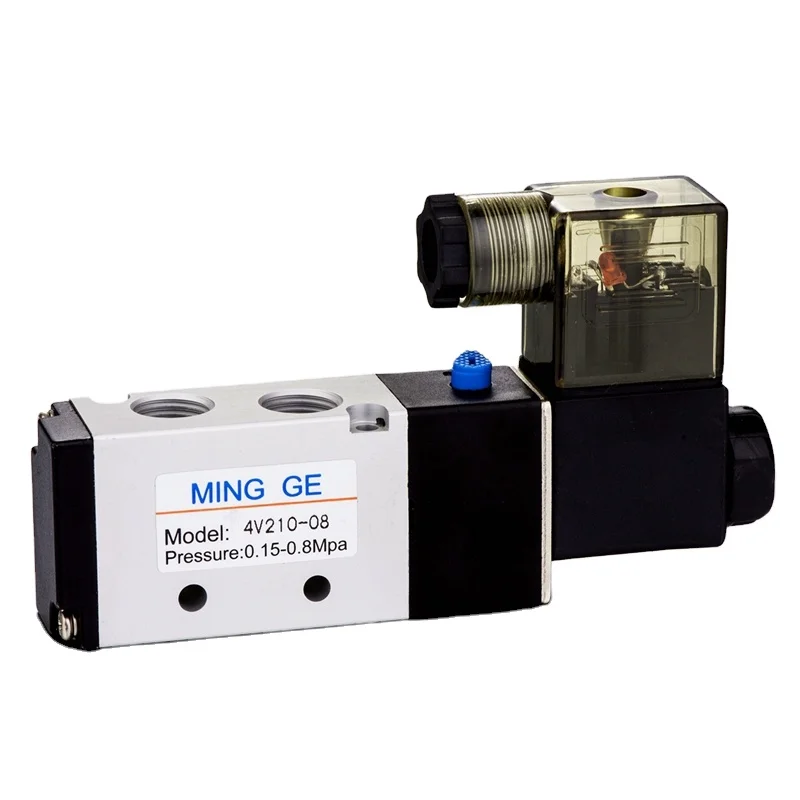 4V210-08 5/2 Way Pneumatic Solenoid Directional Valve Electric Coil Pneumatic Air Control Solenoid Valve