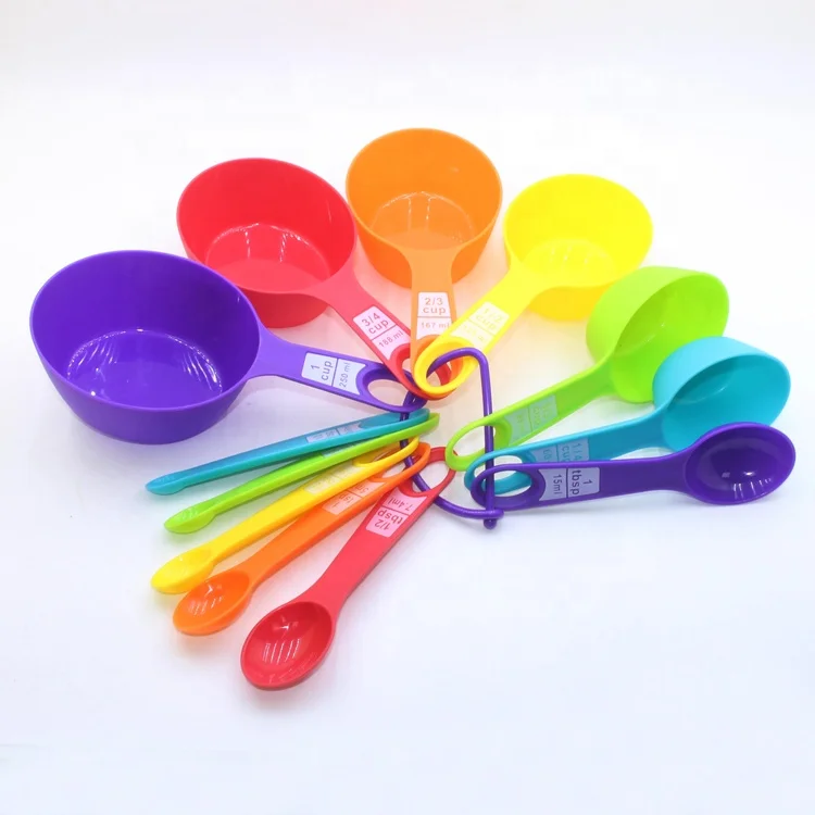 12 pcs 30ml colorful kitchen cooking baking biodegradable plastic measuring spoon
